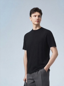 MUZHIBAIXIAOT | Breathable Pure Cotton Wool Mens Short Sleeve T Shirt