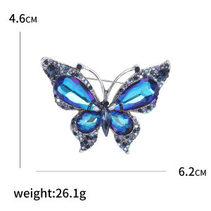 Rhinestone Butterfly Pin for Women Butterflies Brooches Insect Lapel Pin Banquet Party Backpack Gifts Jewelry Accessories