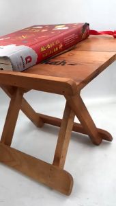 Meja Lipat Miring Meja BELAJAR Ngaji CUSTOM NAMA Rehal RAHEL Al Quran Miring Plitur 35x27 portable MEJA ANAK