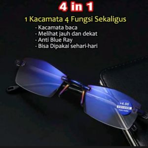 NEW!! PROMO KACAMATA BACA DAN JALAN DOBEL FOKUS LENSA KRYPTOK AUTO SUPER FOKUS ANTIRADIASI UNTUK RABUN DEKAT PRIA DAN WANITA