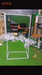 VNS-022 Khung Sào Treo Váy Đầm Quần Áo Shop Chân Chữ Y. Giá Treo Quần Áo Chân Chữ Y 1 Tầng.