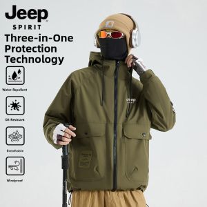 JEEP SPIRIT | Outdoor Three-in-one Waterproof Jacket Autumn Winter Couple