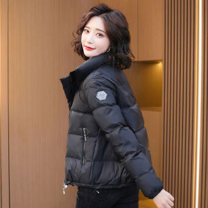 MAIMEI | Fashionable Short Puffer Jacket Womens Lightweight Premium Brand Fall Winter Straight Cut Korean Style White Duck Down Filling