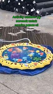 Summer Cute pool 170cm Round Childrens Inflatable Pool with Cute Puppy Pattern for Baby to Play in Water Outdoor Home Pet Pool