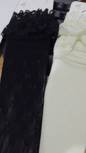 2597 Stocking Wanita Pendek Panjang Cewek - Kaos Kaki Stoking Tipis Transparan Dewasa Motif Pita Renda Cute Japanese Lolita Style Sweet Ribbon Vintage Korean