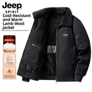 JEEP SPIRIT | Winter Warmth Pure Cotton Lamb Wool Lined Jacket
