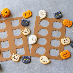 Phong Cách Nhật Bản Gấu Khuôn Silicon Hình Trái Tim Mèo Lưỡi Bánh Quy Trắng Thước Người Yêu Bí Ngô Mèo Bánh Quy Khuôn Nướng Bánh