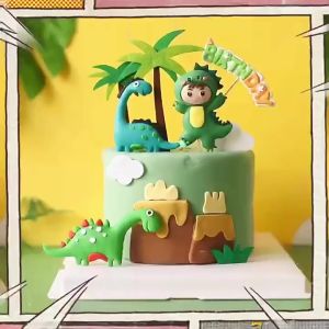🇲🇾 Jurassic World Dinosaur Theme Cake Topper for Boy Kids Dinasour Birthday Party Decorations Dinosaur Ornaments Gift