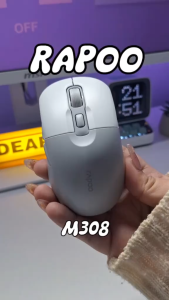 Rapoo M308 เมาส์ไร้สายหลายโหมด 2.4G ไร้สาย / บลูทู ธ 5.0 การปรับ 1200-2400DPI สำหรับงานสำนักงาน