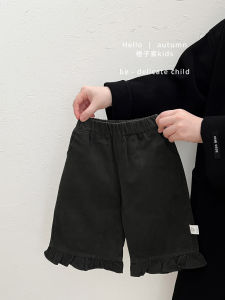 Girls Straight Leg Pants Casual Loose Long Trousers Spring Autumn Korean Style Baby Fashionable All-Match Elastic Waist