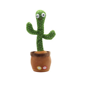 USB Dancing Singing Cactus Music Stuffed Toy Repeating Talking Record Wiggle USB Rechargable Plush Learning with 120 song toys for kids boys girls Mainan Kaktus Bercakap 仙人掌玩具 Sing Toys - Lazada