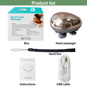 Máy Massage Da Đầu Cầm Tay Bằng Đèn Đỏ Sạc Điện Dụng Cụ Spa Điện Massage Mô Sâu Giảm Stress Thư Giãn