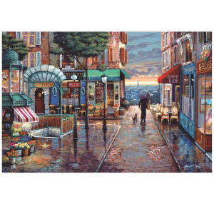 75*50cm Adult 1000 Pieces Jigsaw Puzzle Romantic Town Beautiful Landscape Landmark Paintings Stress Reducing Toys