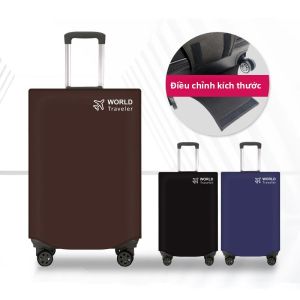 Hành lý khoang bảo vệ bìa chống mài mòn không dệt vải dày bụi che bền du lịch trường hợp bìa đen du lịch