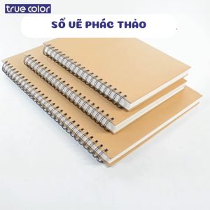 Sổ phác thảo Sổ vẽ  ký họa  A5 gáy lò xo bìa cứng Sketchbook vẽ phác thảo giấy trơn mịn