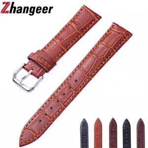 Zhangeer นาฬิกาอเนกประสงค์กันน้ำสายนาฬิกาหนังแท้12 14 16 17 18 19 20 21 22 24มม. ความกว้าง24มม. สายนาฬิกาสายรัดเข็มขัด