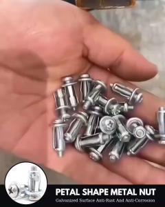 20PCS Metal Rivet Nut M5 M6 Iron Skin Petal Rivet Rivet Lock Jack Nuts Car License Fixed ScrewPetal Rivet Lock Nuts with Screw Fixed License Plate for Car Screw Iron Skin Car Metal Screw Jack Nuts Hollow Wall