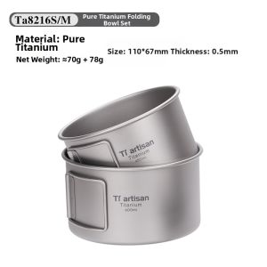 Tiartisan | Outdoor Foldable Titanium Camping Tableware
