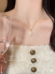 Lucky And Beautiful! New 2025 Womens Four Leaf Clover Necklace Luxury Minimalist High-End Clavicle Chain Elegant Versatile