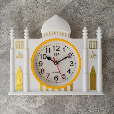 Jam Dinding Esa 348 Minimalis Bentuk Masjid Unik Islami Arab Murah Ukuran 26cm