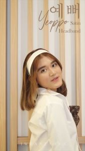 [ HAGGYO ] YEOPPO KARET HEADBAND - Bando Kerut Korea Aksesoris Rambut Bahan Satin