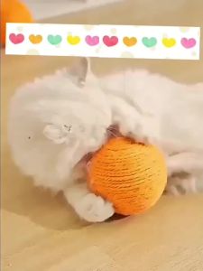 Large Sisal Cat Ball Toy Interactive Self-Amusing Scratcher Chew&Teeth Cleaning Toy for Kittens Indoor Cats Toy Drain Cat Energy
