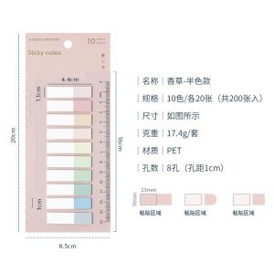GD Christmas 200PCS Colorful Sticky Note Memo Pad Lable Sticker Bookmarks Notepad School Office Stationery