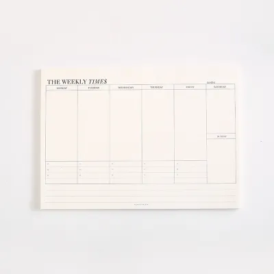Simple and Small Fresh Tearable Monthly Plan Book Work Schedule Notebook Student Office Learning Memo