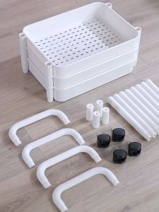 [พร้อมล้อ] ชั้นวางรถเข็น 3/4ชั้น ชั้นวางของพลาสติก พร้อมล้อเลื่อน+ที่จับ รถเข็นเก็บของ เคลื่อนย้ายสะดวก พร้อมส่ง