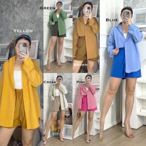 CJ - SET 2136 SETELAN ALLYS4 KEMEJA DENGAN CELANA PENDEK PREMIUM