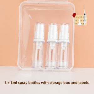 Mini Portable Vacuum Bottle Set 4pcs Press Type Foundation Liquid Cream Eye Cream Skin Care Products Travel Essential Spray Bottles