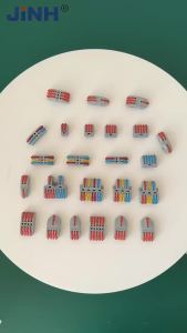 JINH Assorted CMK421 Series Push-Fit Wire Connectors 2/3/4 Port Colorful Multiplex Junction Block for Home DIY LED Wiring