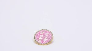 Its My Birthday Pin Brooch Round Metal Lapel Pin Badges with Rhinestones Pink Enamel Pins For Birthday Party Jewelry Gifts