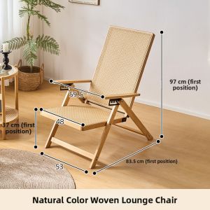 ZHUTING | Portable Folding Lounge Chair for Seniors Sit & Sleep