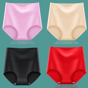 7-Pack Womens High-Waist Cotton Underwear Antibacterial Triangle Pants Comfortable Breathable Briefs for Adults plus Size
