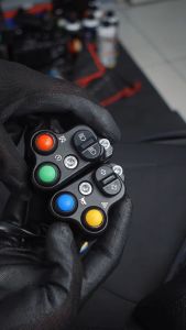 R-Button Handle Switch Set Push Button Swithch WithTri Switch Hazard Light  Alloy Material Waterproof