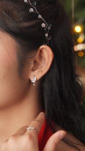 DAVINA Ladies Glorya Earrings Sterling Silver 925 - Anting Wanita Perak S925 Tusuk Rusa Bintang