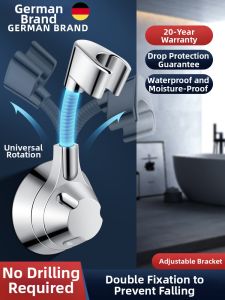 KEQIEN | Universal No-drill Adjustable Shower Head Holder