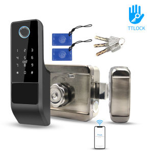 TTLOCK Khóa Cửa Vân Tay Sinh Trắc Học Thông Minh IP65 Khóa Điện Tử Bluetooth Chống Nước Có RFID 1356 MHz Để Bảo Mật Gia Đình