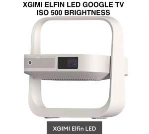 [Top1 Seller for Projectors] XGIMI Elfin Flip Plus Google TV Official Netflix Compact Slim Smart Projector Full HD1080P DLP Integrated Adjustable Stand 500 ISO Lumens Screen Adjustment 2 x 3W Integrated Speakers (1 Year Warranty)