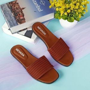 Sandal Slop Jahit Rose / Sendal Wanita Rajut Kekinian 2023