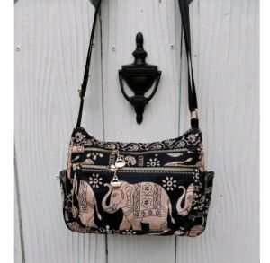 TAS SELEMPANG WANITA MOTIF GAJAH CB 8896