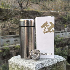 Portable Mini Titanium Insulated Tea Cup Small Capacity 200ml Outdoor Travel Vacuum Flask Water Bottle Double Layer Heat Preservation