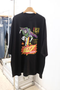 Washed Vintage American Print Loose Large Size Short Sleeve T-Shirt Women Dongda Gate Cotton round Neck Mid-Length T-Shirt