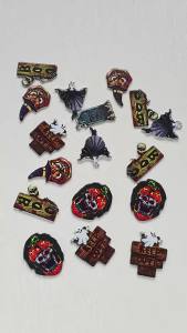 New Halloween Pumpkin Ghost Acrylic Pendant Creative Tombstone Skull Pendant for DIY Necklace Earrings Jewelry Accessories