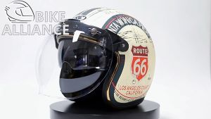 Ready Stock Bubble Visor 3 Button Helmet Visor Helmet Shields Half Helmet Full Helmet Retro Harley Davison Bracket