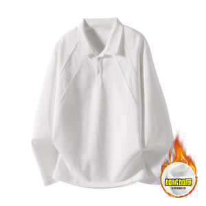 Áo Thun Polo Cotton Mamba Mỹ Cổ Polo Nam Dài Tay Màu Xám Mùa Thu Thường Ngày Cao Cấp Nối Dài Cổ Bẻ Áo Nỉ