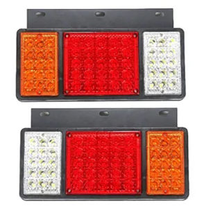 (2 ชิ้น) ไฟท้ายรถบรรทุก 50 LED พร้อมติดตั้งเซิร์ฟเวอร์ ISUZU NPR NKR NHR NQR TATA NLR FRR NLR ปี1984-ปัจจุบัน