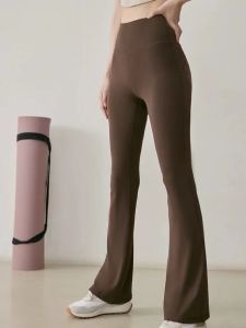 High Waist Wide Leg Yoga Pants Bell Bottoms Fitness Sport Micro Flared Tummy Control Slimming Breathable Quick Dry Moisture Wicking