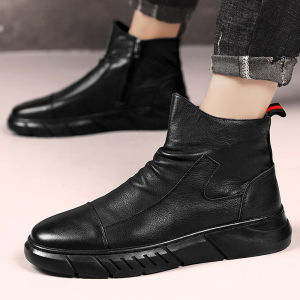 Mens Rain Boots Low Cut Waterproof Non-Slip Fishing Shoes Sporty Fashionable Rubber Sole Pure Color Youth Size Shoes